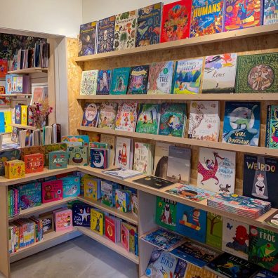Image of Harbour Books Kids section, displaying picture books and board books for younger readers